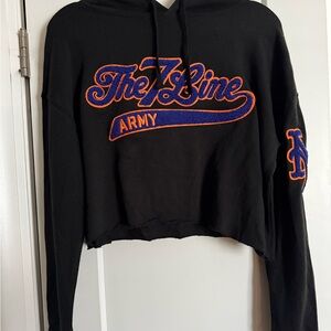 The 7 Line Army x Mets Chenille Cropped Sweatshirt